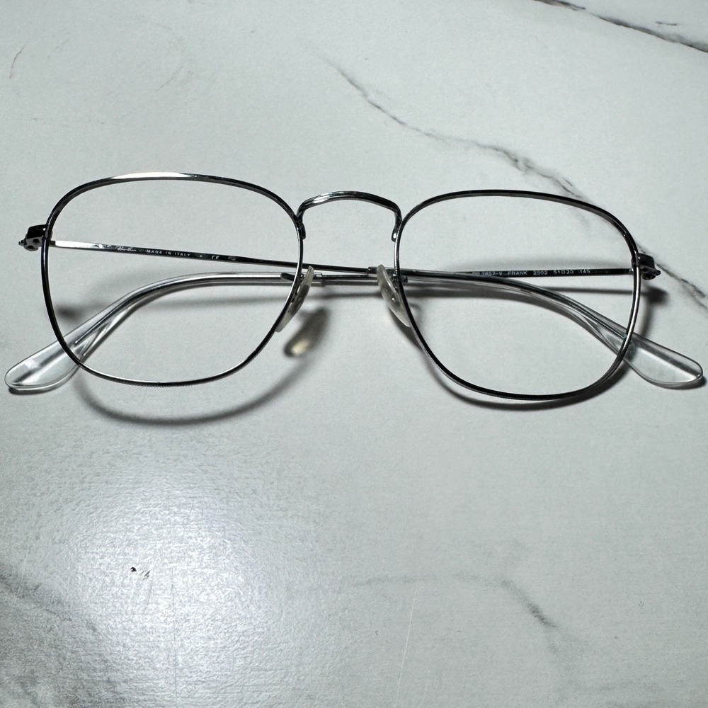 Ray-Ban RB3857-V Frank 2502 Silver Metal Eyeglass Frames 51-20-145 Italy